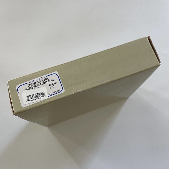 Omnibus by Fitz and Floyd Thanksgiving Canape Plate 2050/452 Harvest Fall Decor - Picture 9 of 12